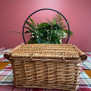 Woven Tan Storage Basket
